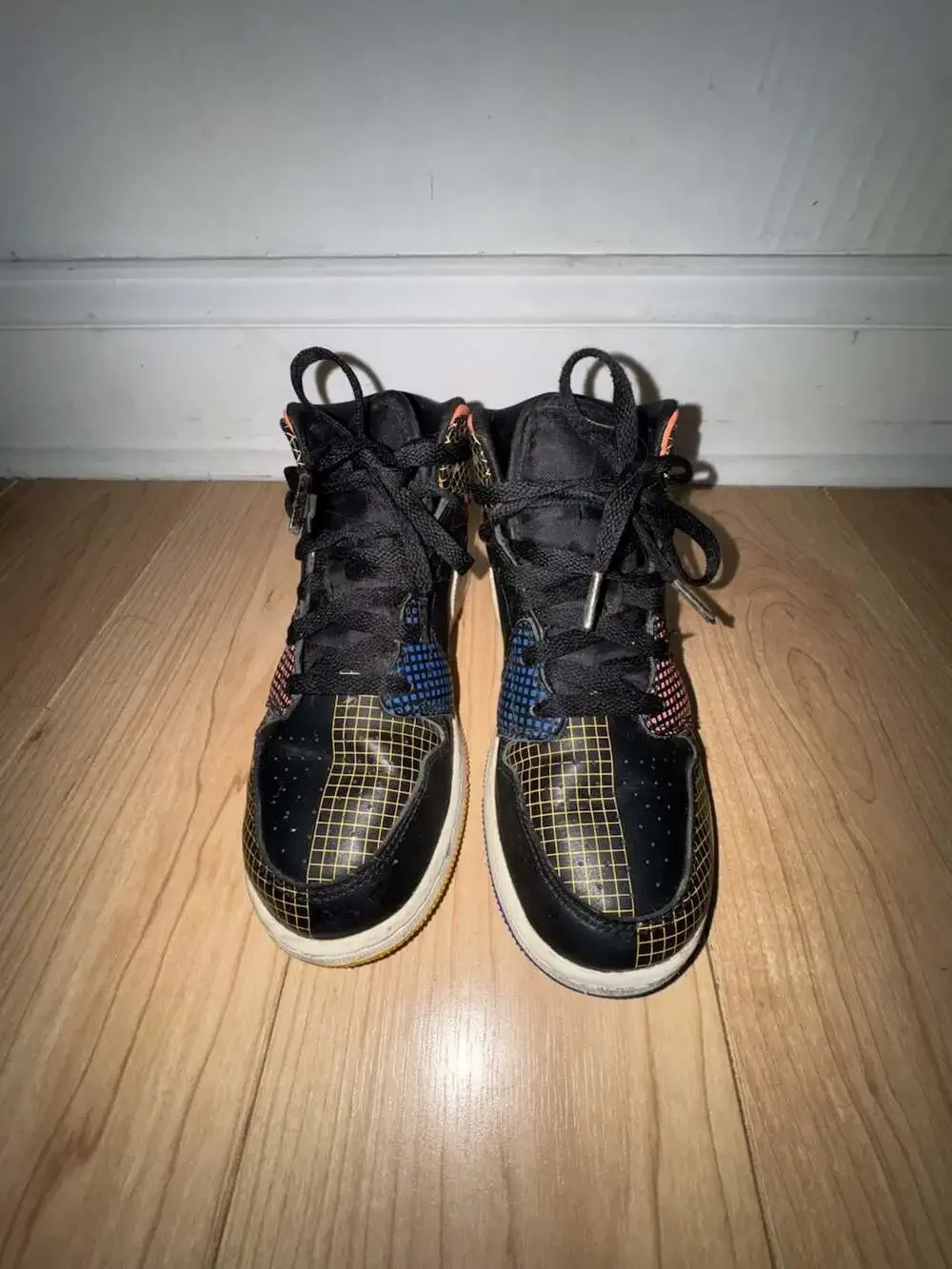 Nike Air Jordan 1 Mid MMD GS Multi-Color Grid Sneakers (DC4092-001)